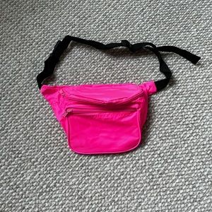 Neon Pink Fanny Pack - Adjustable and has two pockets!